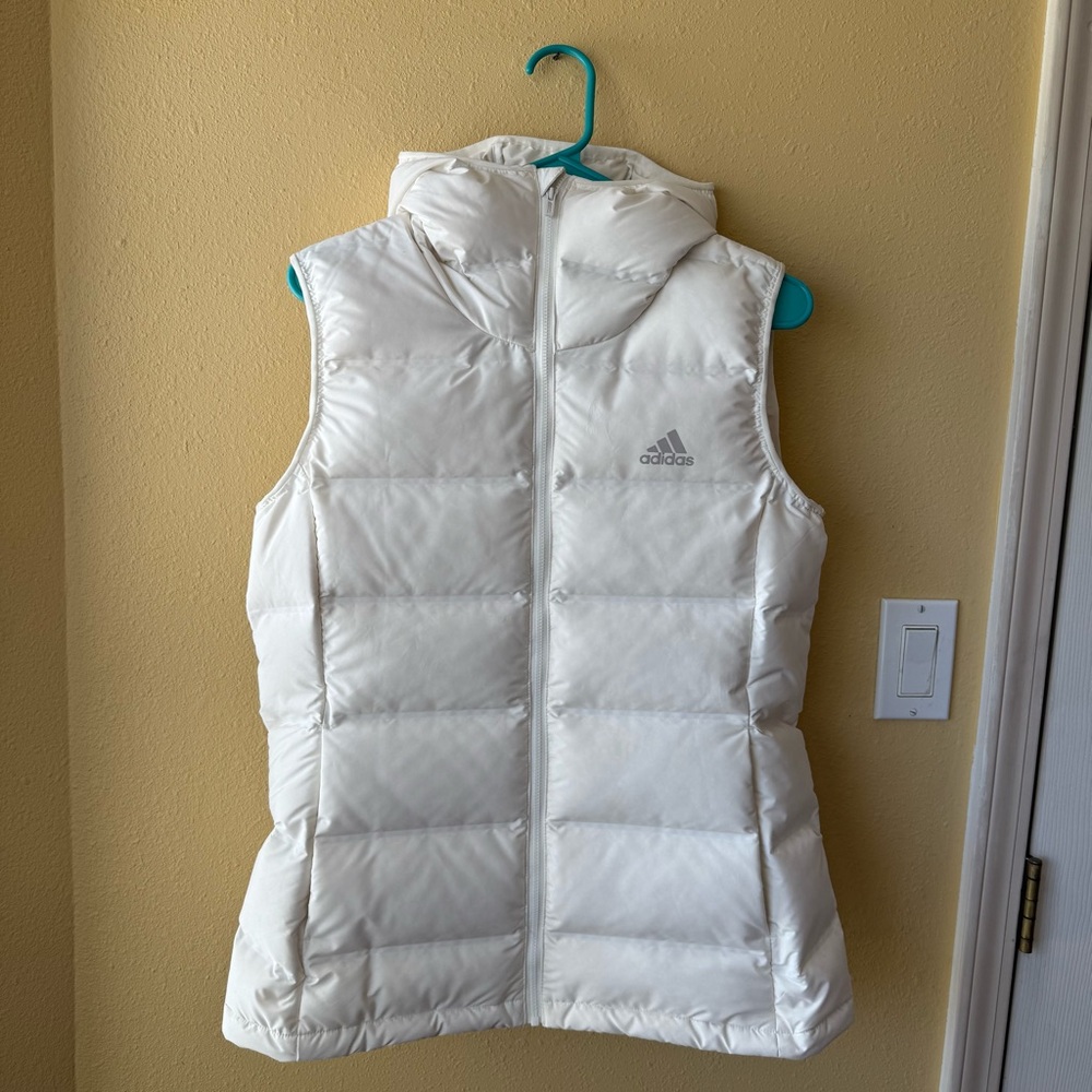 Adidas White Down Puffer Vest